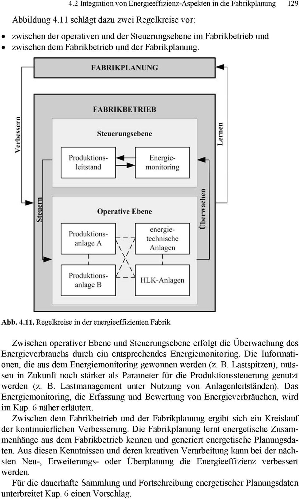 Die Informationen, die aus dem Energiemonitoring gewonnen werden (z. B. Lastspitzen), müssen in Zukunft noch stärker als Parameter für die Produktionssteuerung genutzt werden (z. B. Lastmanagement unter Nutzung von Anlagenleitständen).