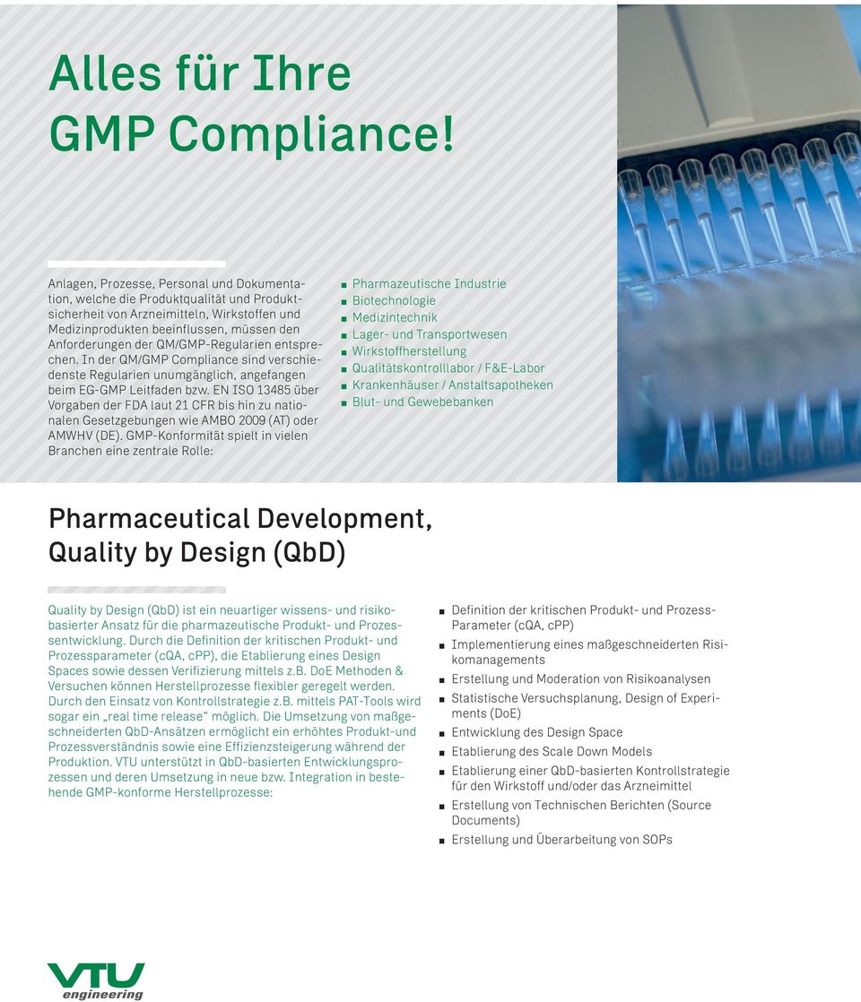 QM/GMP-Regularien entsprechen. In der QM/GMP Compliance sind verschiedenste Regularien unumgänglich, angefangen beim EG-GMP Leitfaden bzw.