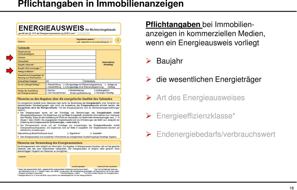 Energieausweis vorliegt Baujahr die wesentlichen Energieträger