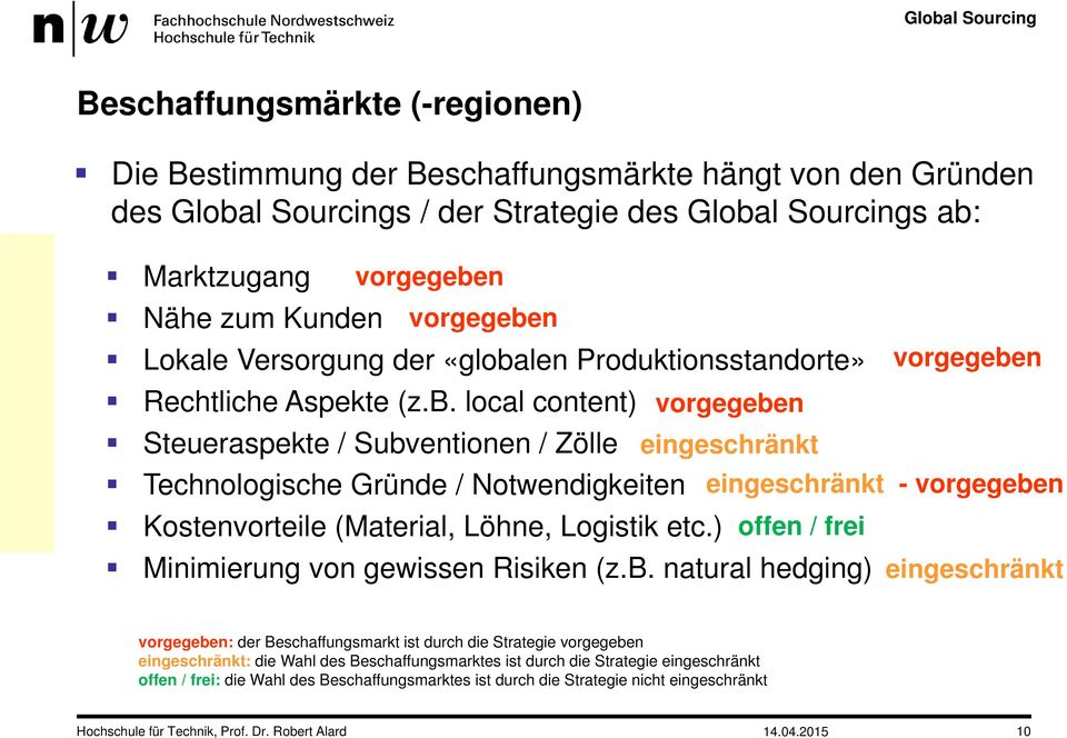 ) offen / frei Minimierung von gewissen Risiken (z.b.