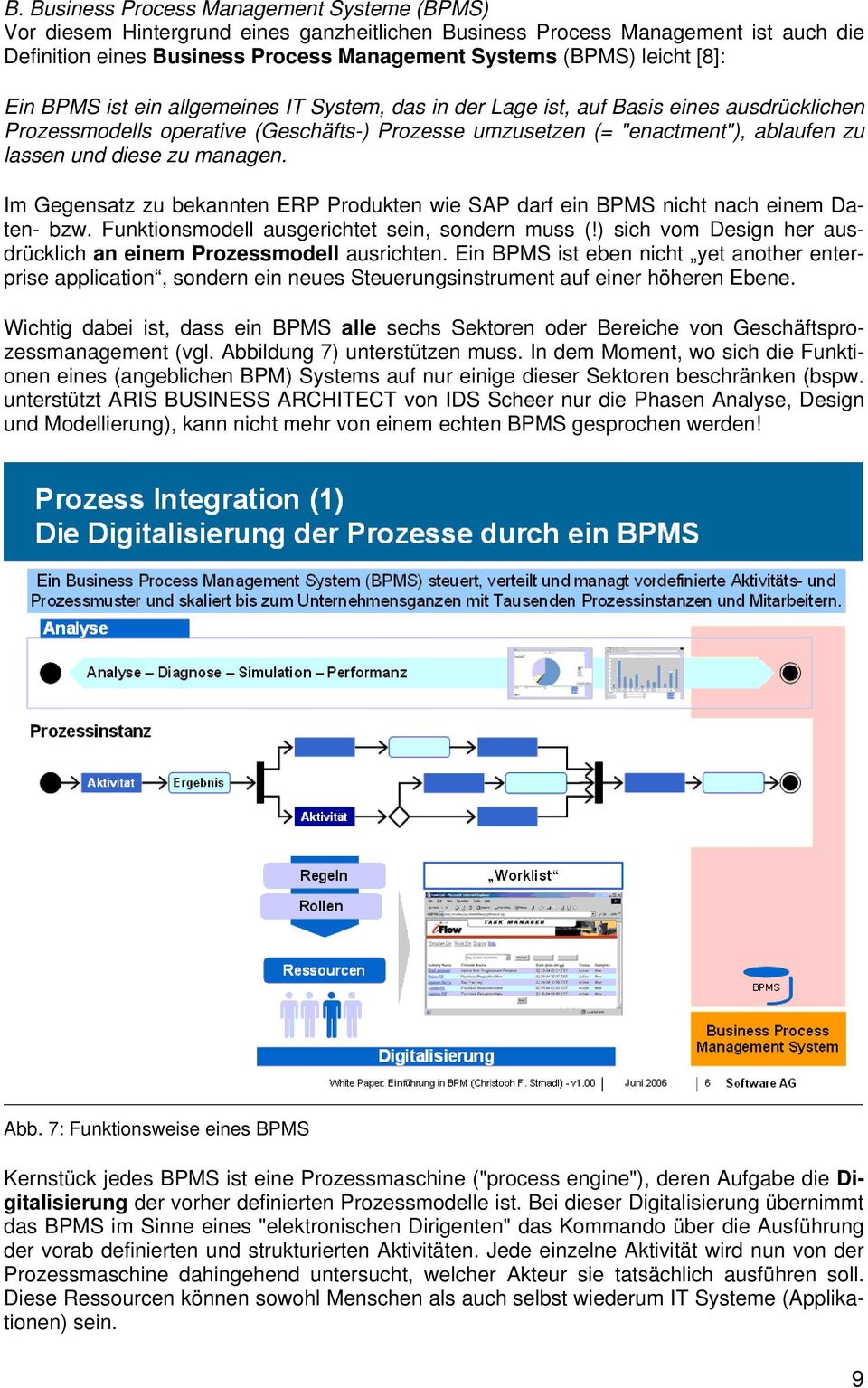 diese zu managen. Im Gegensatz zu bekannten ERP Produkten wie SAP darf ein BPMS nicht nach einem Daten- bzw. Funktionsmodell ausgerichtet sein, sondern muss (!