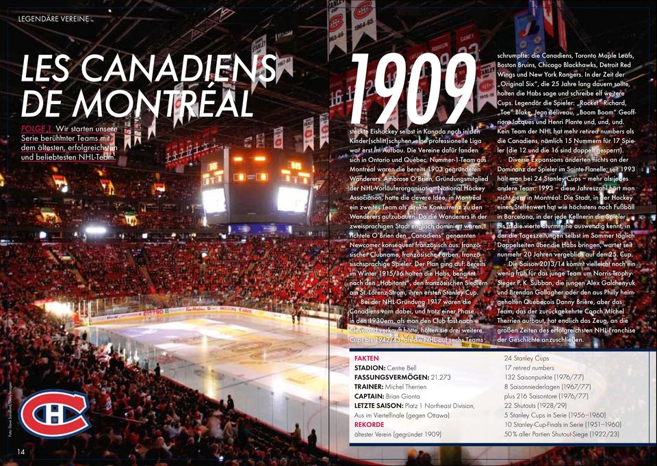 Nummer-1-Team aus Montréal waren die bereits 193 gegründeten Wanderers.