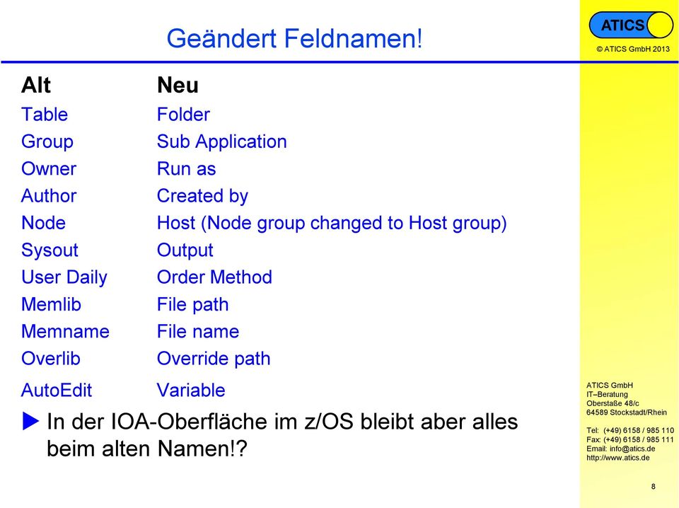 Neu Folder Sub Application Run as Created by Host (Node group changed to Host