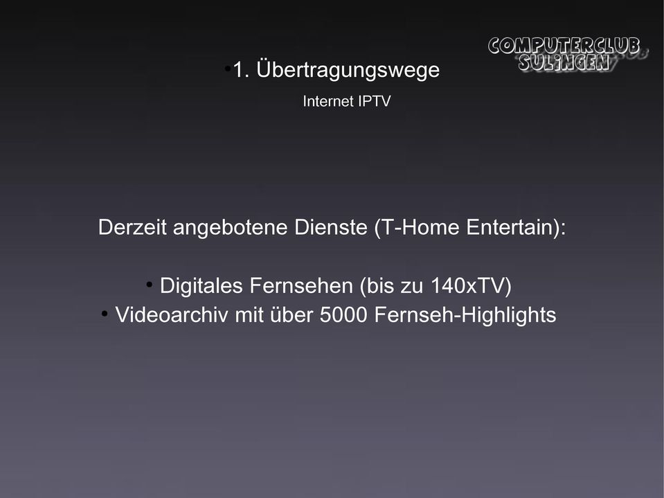 Entertain): Digitales Fernsehen (bis zu