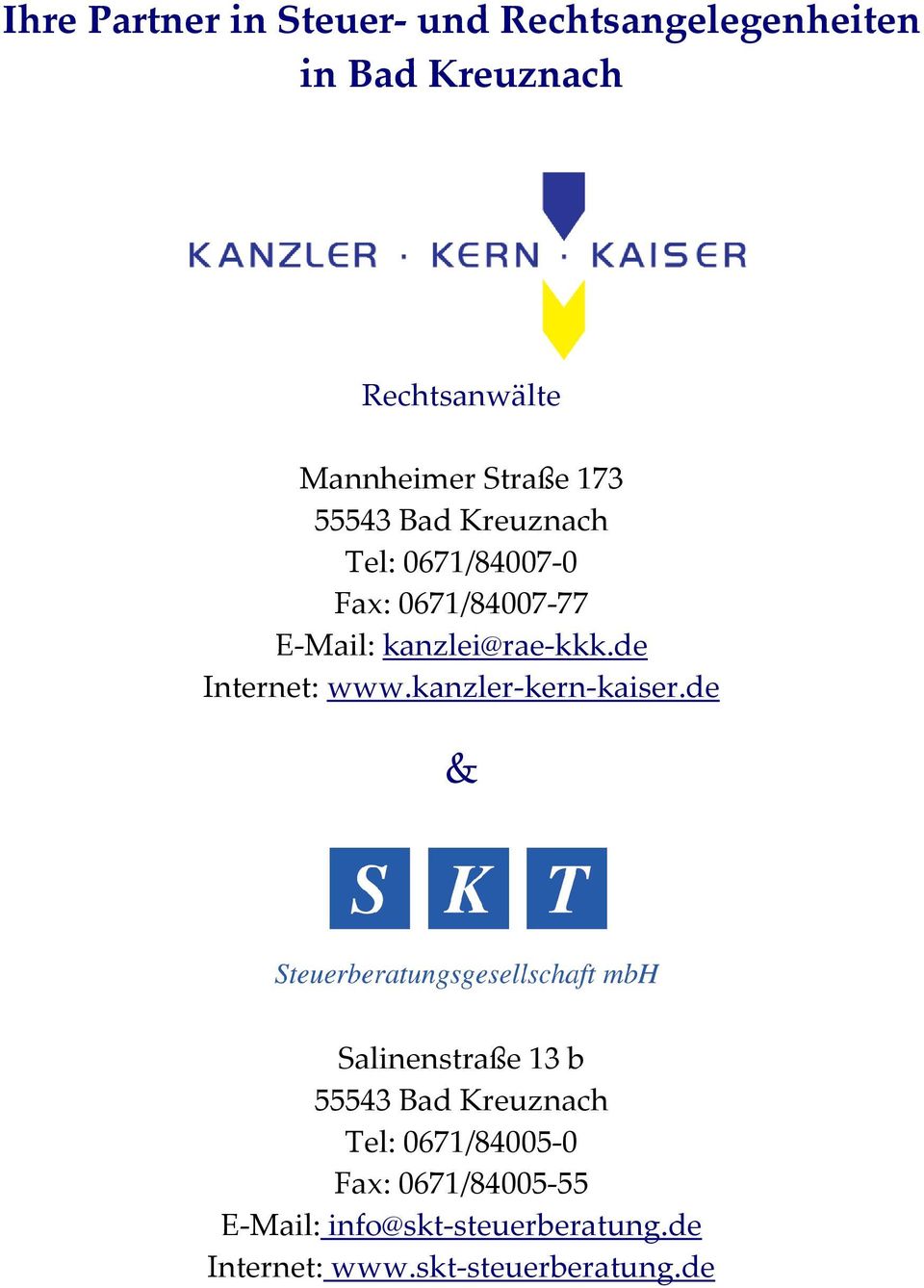 de Internet: www.kanzler-kern-kaiser.