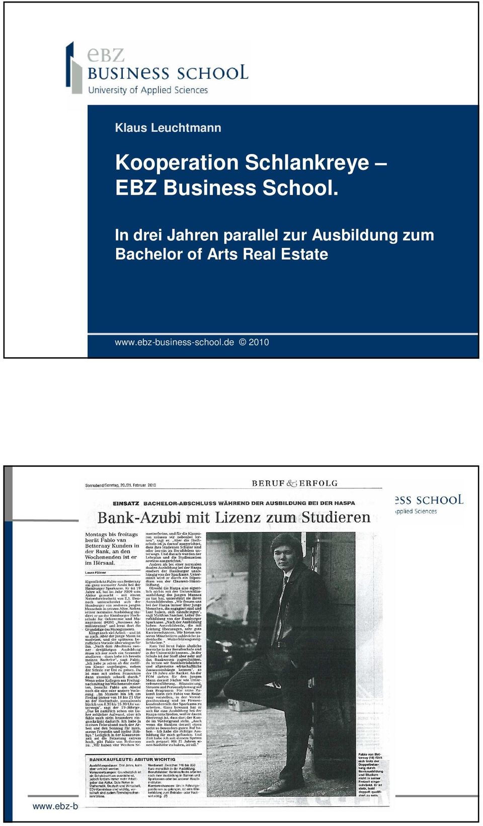 Real Estate www.ebz-business-school.de Prof. 2010 Dr.