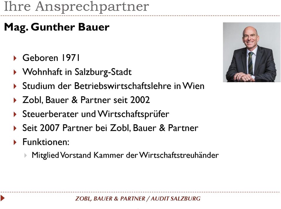 Betriebswirtschaftslehre in Wien Zobl, Bauer & Partner seit 2002