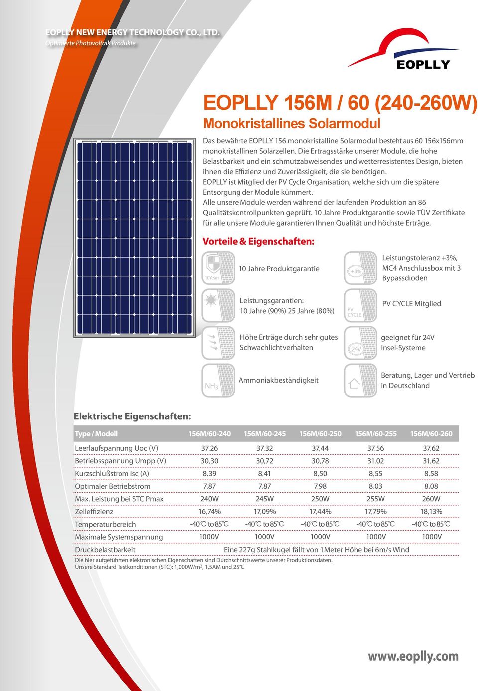 EOPLLY ist Mitglied der PV Cycle Organisation, welche sich um die spätere Entsorgung der Module kümmert.