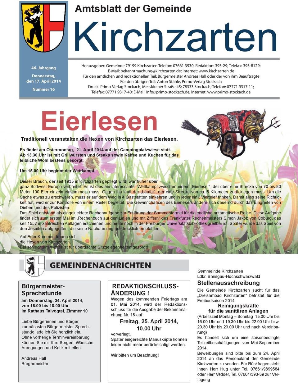de; Internet: www.kirchzarten.