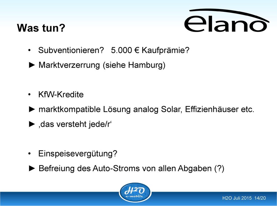 Lösung analog Solar, Effizienhäuser etc.