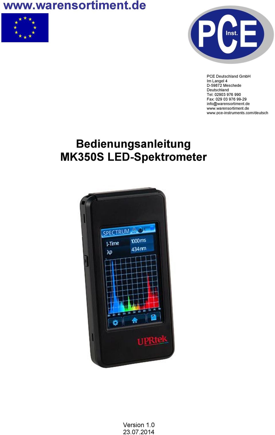 info@warensortiment.de www.pce-instruments.