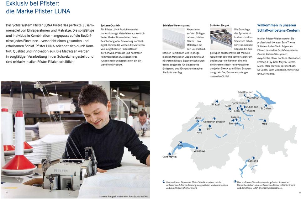 Pfister LUNA zeichnet sich durch Komfort, Qualität und Innovation aus.