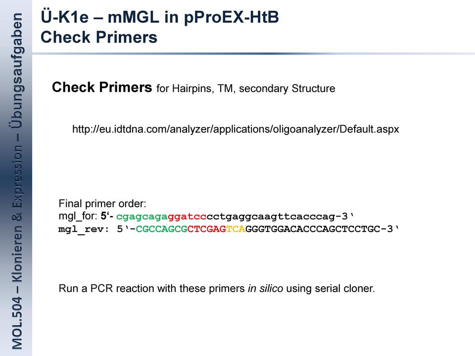 aspx Final primer order: mgl_for: 5 - cgagcagaggatcccctgaggcaagttcacccag-3 mgl_rev: 5