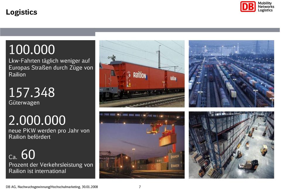 Züge von Railion 157.348 Güterwagen 2.000.