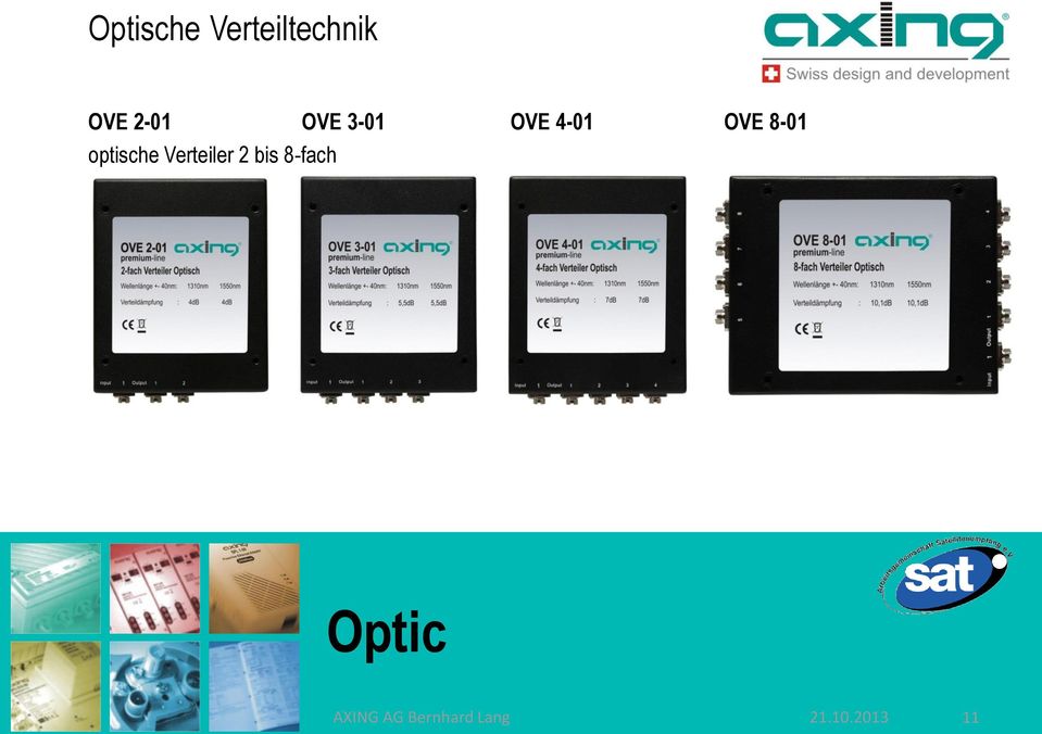 optische Verteiler 2 bis 8-fach