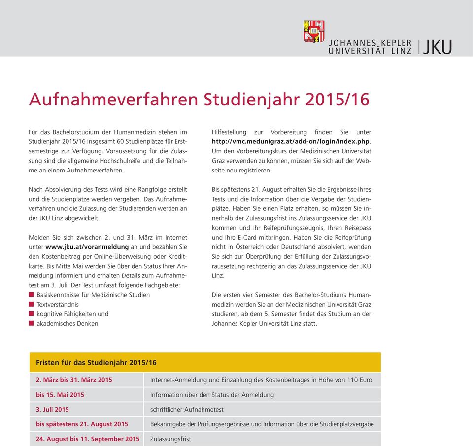 at/add-on/login/index.php. Um den Vorbereitungskurs der Medizinischen Universität Graz verwenden zu können, müssen Sie sich auf der Webseite neu registrieren.