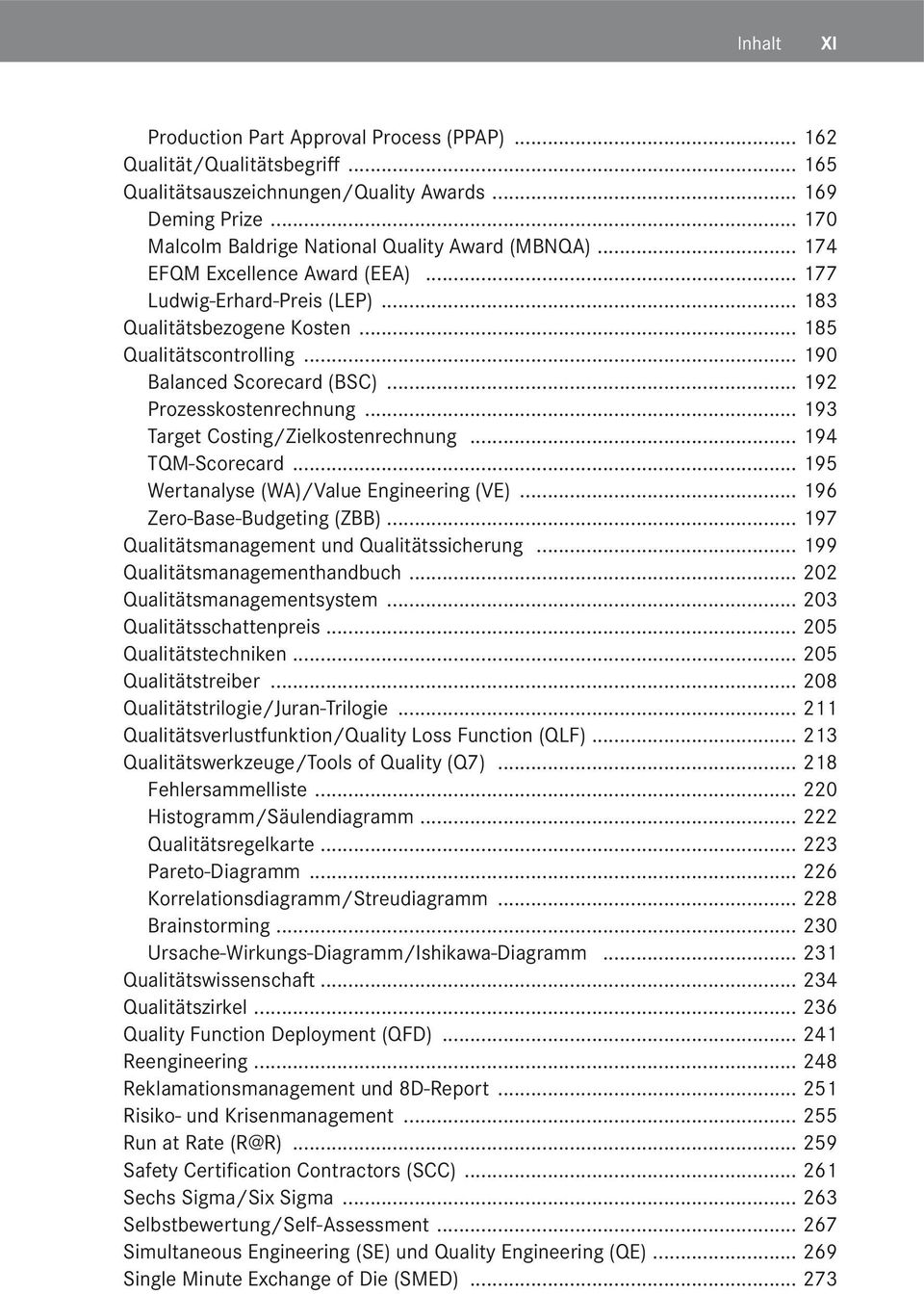 .. 190 Balanced Scorecard (BSC)... 192 Prozesskostenrechnung... 193 Target Costing/Zielkostenrechnung... 194 TQM-Scorecard... 195 Wertanalyse (WA)/Value Engineering (VE).