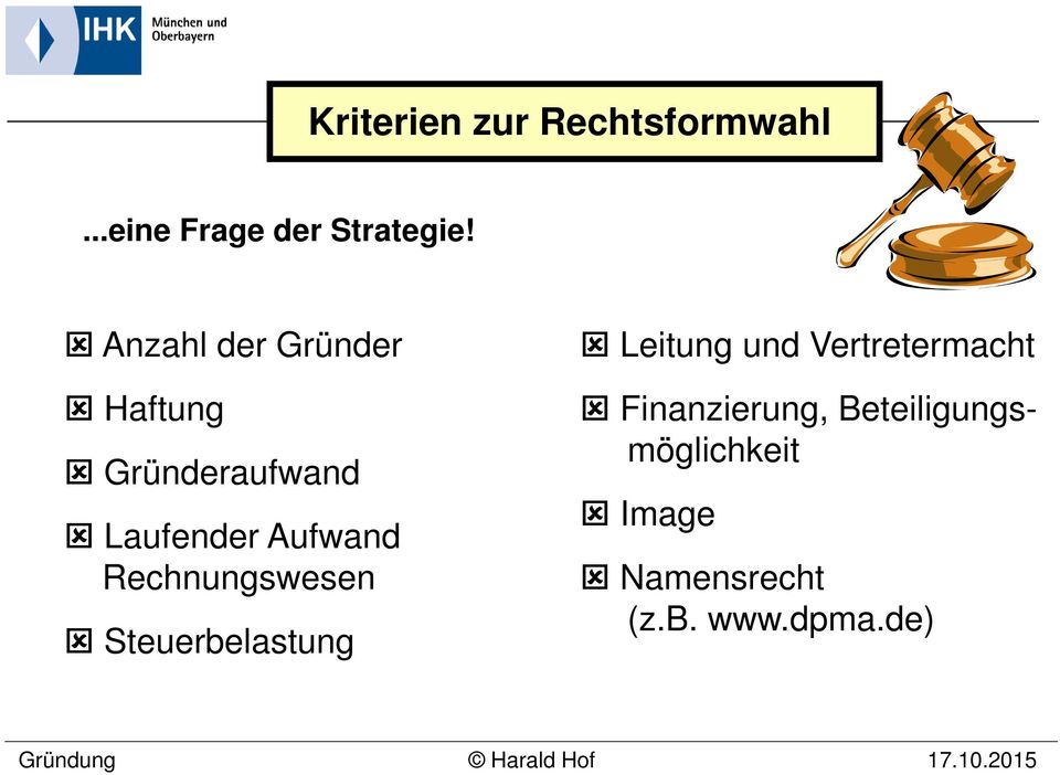 Rechnungswesen Steuerbelastung Leitung und Vertretermacht