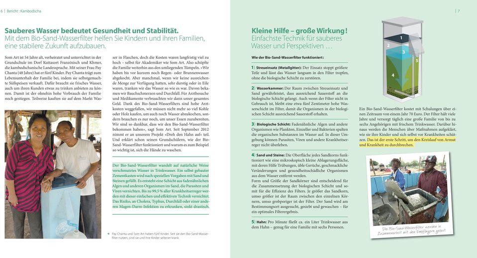 Som Art ist 54 Jahre alt, verheiratet und unterrichtet in der Grundschule im Dorf Kuttasort Französisch und Khmer, die kambodschanische Landessprache.