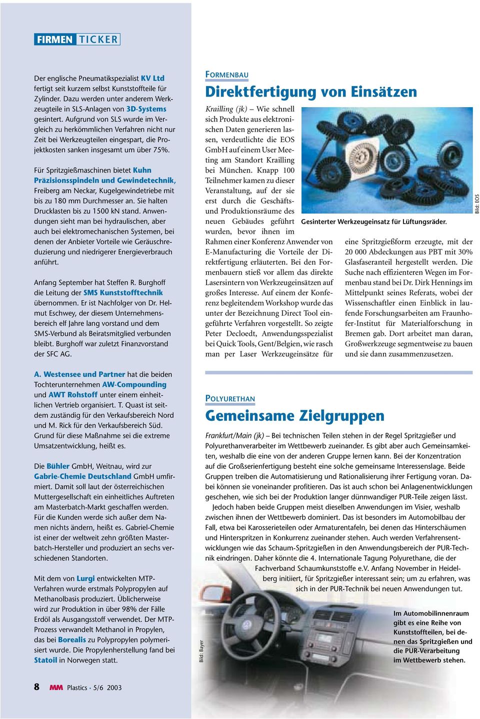 Für Spritzgießmaschinen bietet Kuhn Präzisionsspindeln und Gewindetechnik, Freiberg am Neckar, Kugelgewindetriebe mit bis zu 180 mm Durchmesser an. Sie halten Drucklasten bis zu 1500 kn stand.