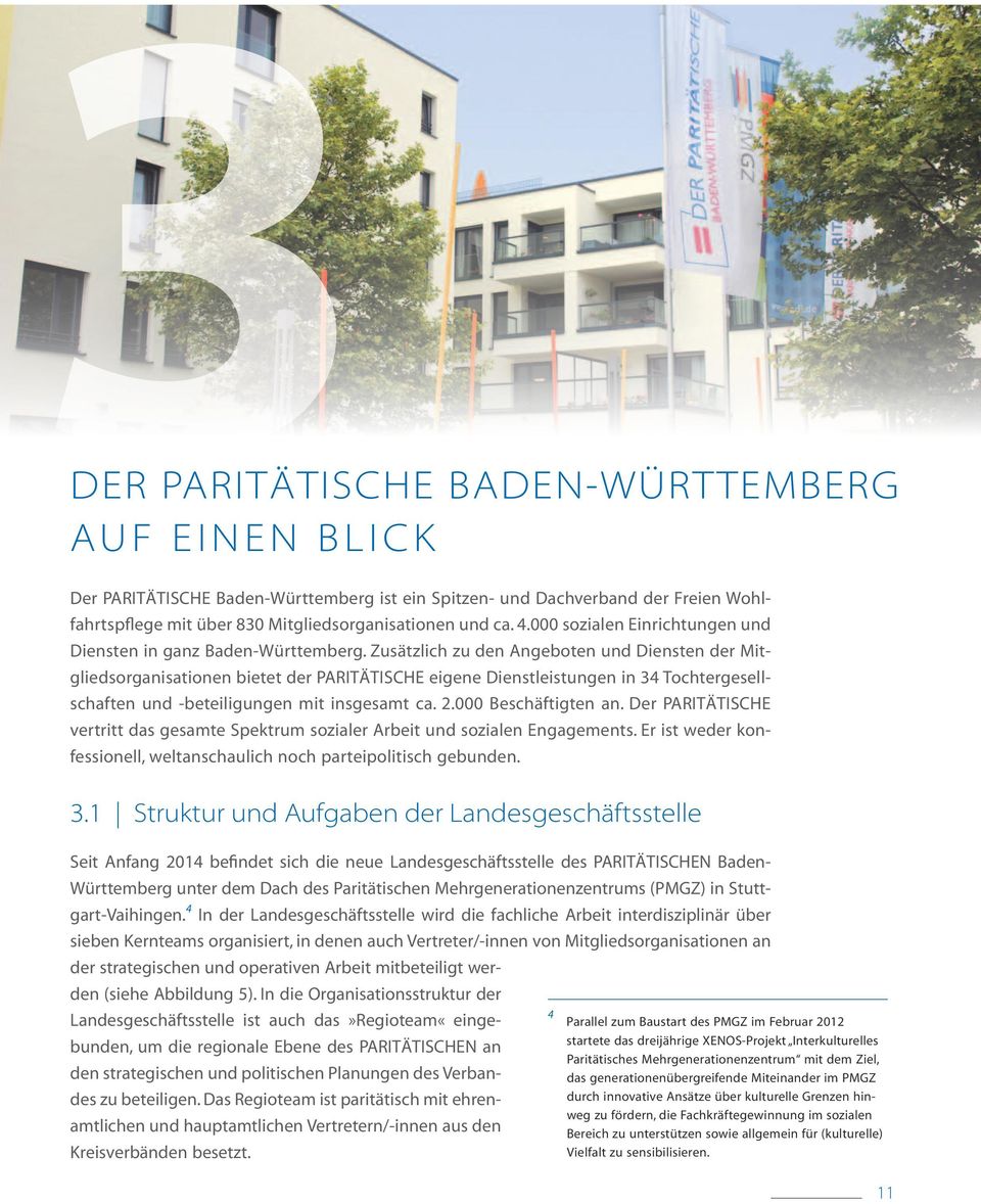 Zusätzlich zu den Angeboten und Diensten der Mitgliedsorganisationen bietet der PARITÄTISCHE eigene Dienstleistungen in 34 Tochtergesellschaften und -beteiligungen mit insgesamt ca. 2.