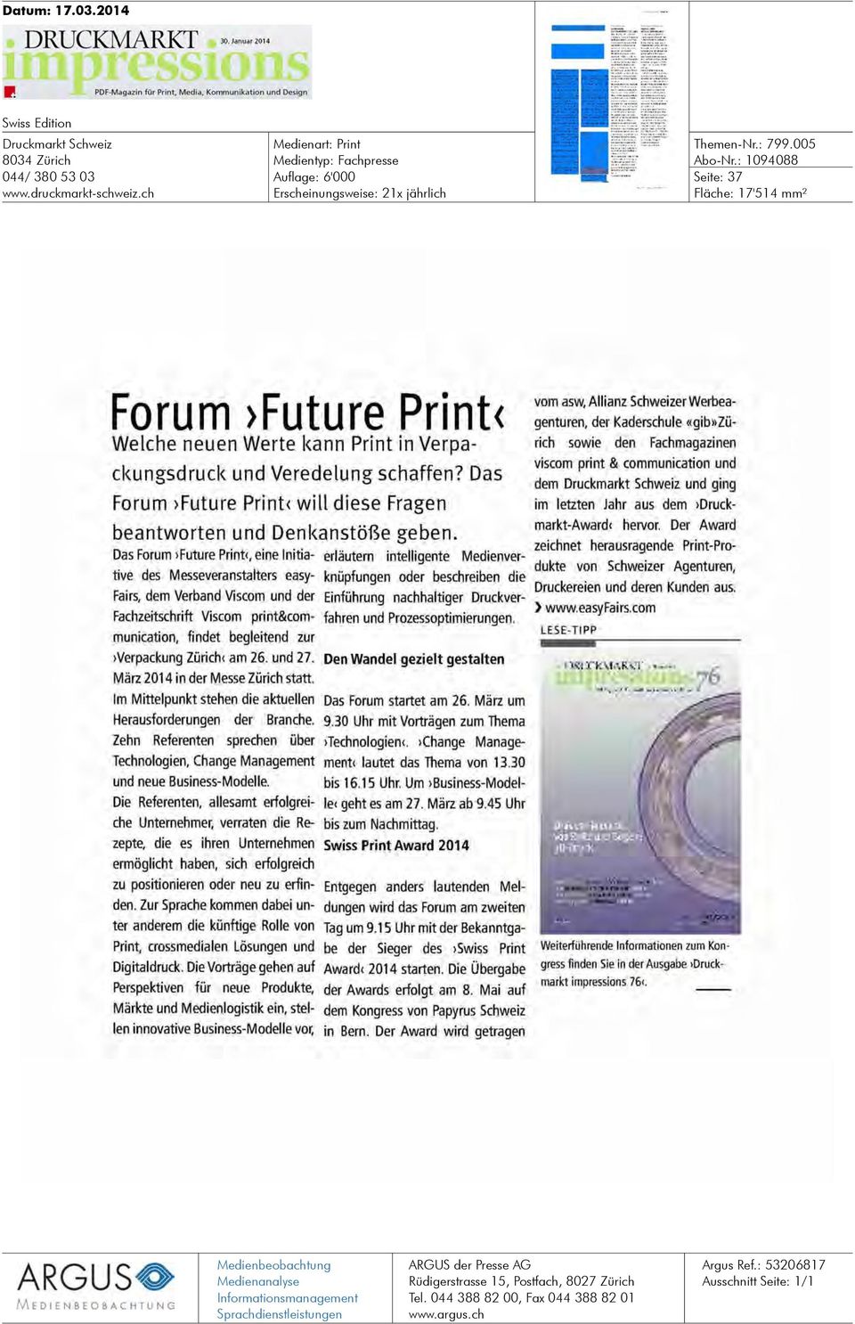Das Forum >Future Print< will diese Fragen beantworten und Denkanstöße geben.