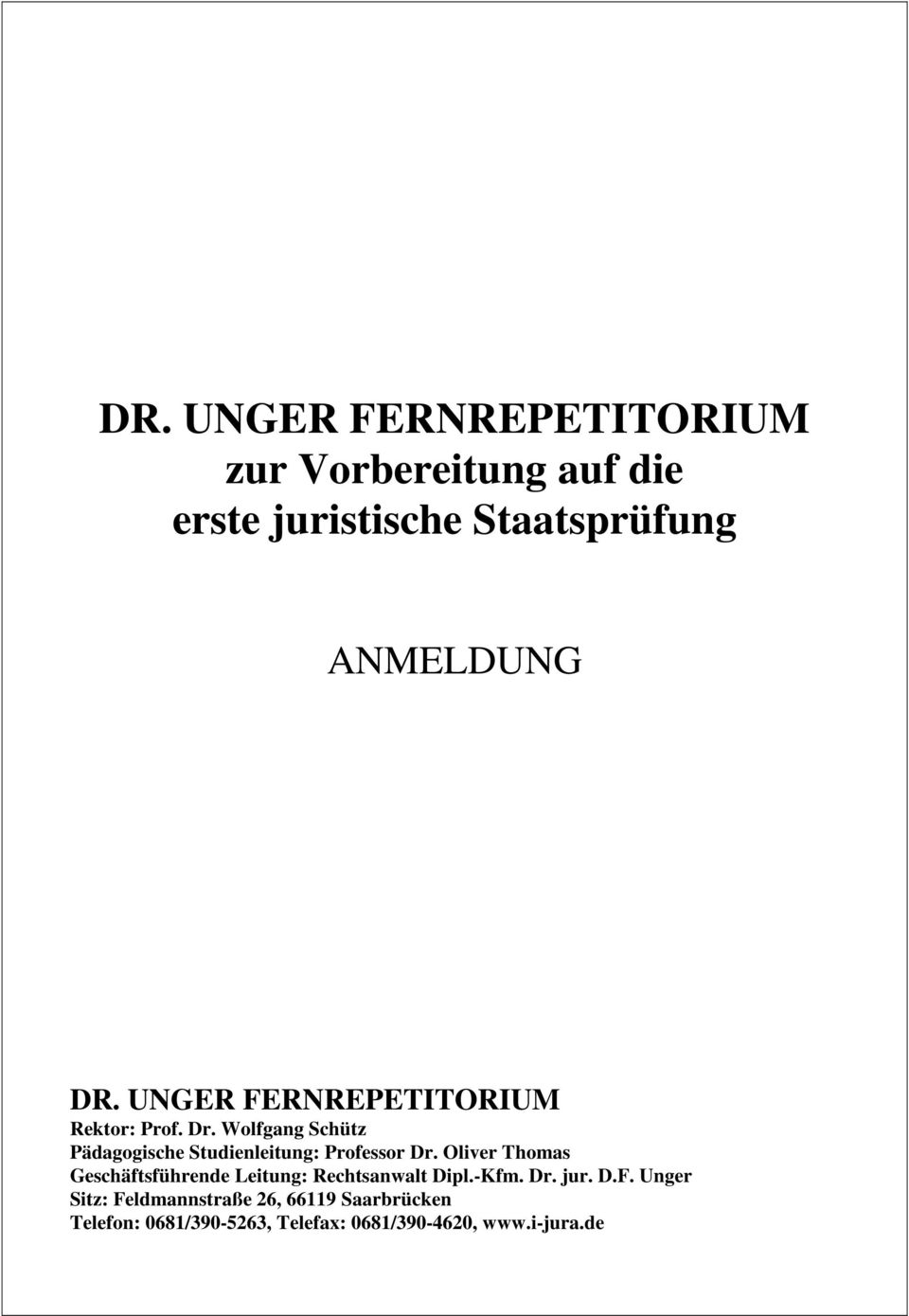 Wolfgang Schütz Pädagogische Studienleitung: Professor Dr.