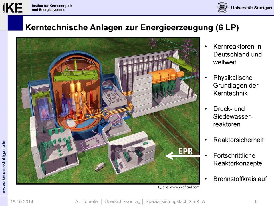 EPR Reaktorsicherheit Fortschrittliche Reaktorkonzepte Quelle: www.ecoficial.