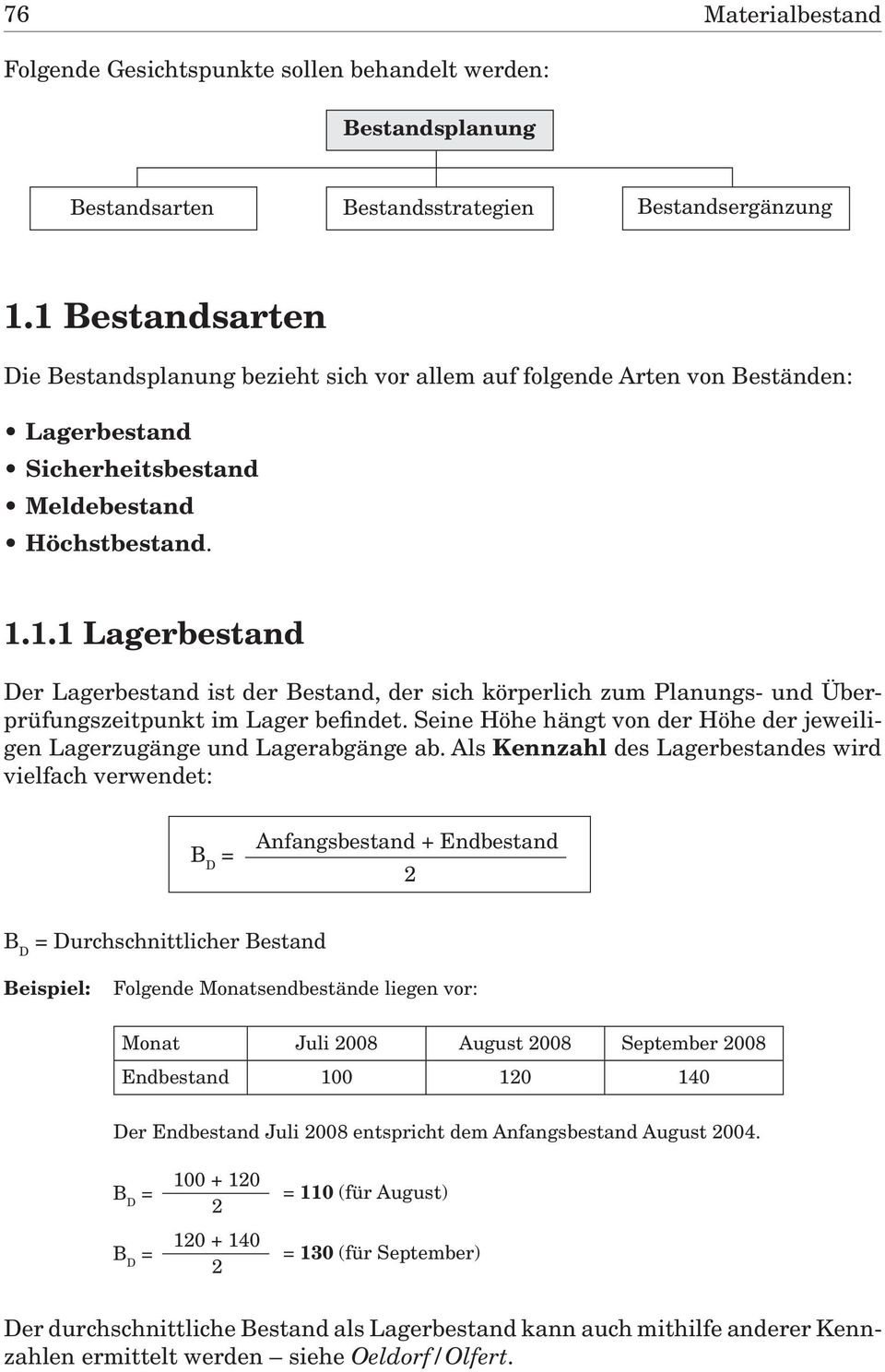 Seine Höhe hängt von der Höhe der jeweiligen Lagerzugänge und Lagerabgänge ab.