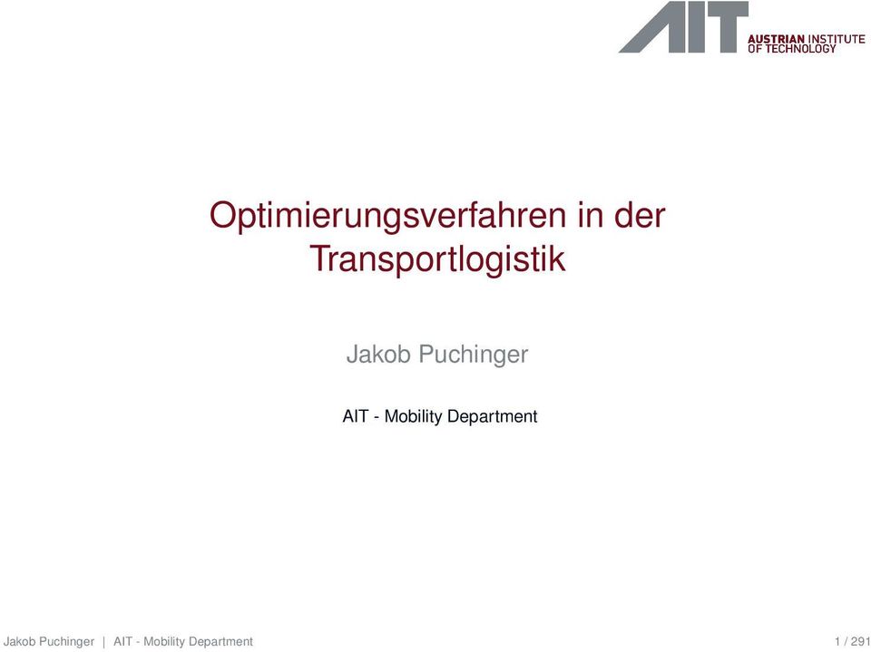 AIT - Mobility Department Jakob