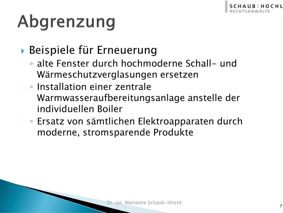 Warmwasseraufbereitungsanlage anstelle der individuellen Boiler