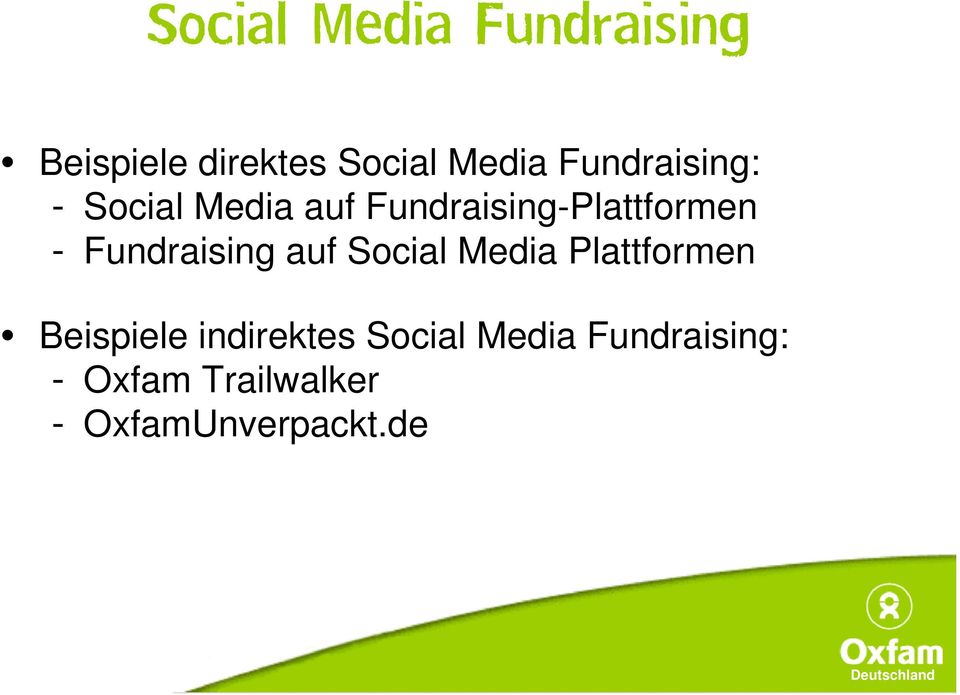 Fundraising auf Social Media Plattformen Beispiele