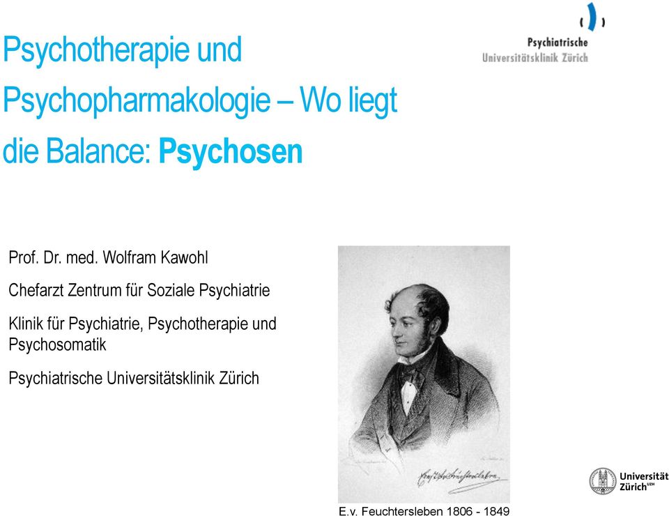 Wolfram Kawohl Chefarzt Zentrum für Soziale Psychiatrie Klinik für