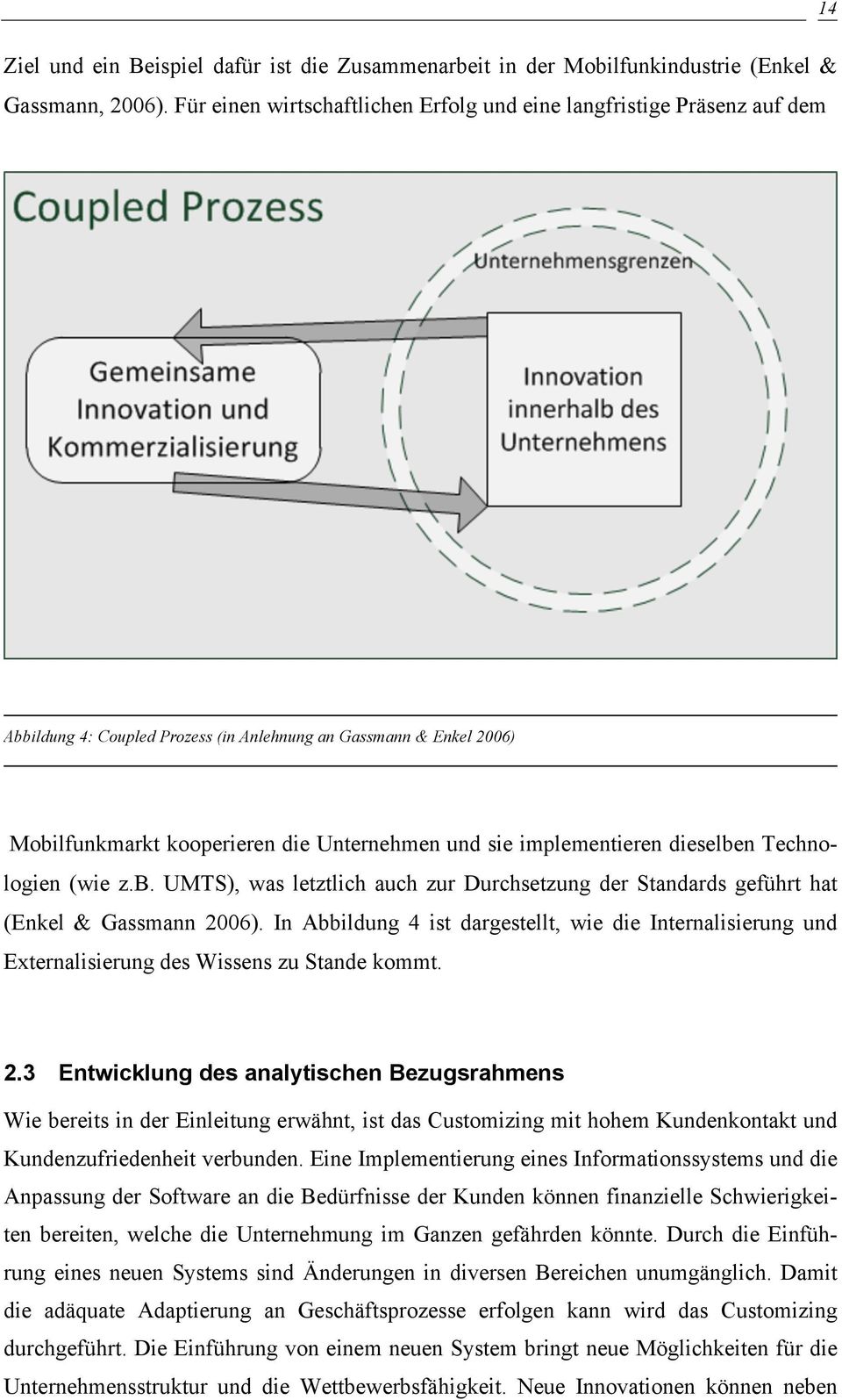 implementieren dieselben Technologien (wie z.b. UMTS), was letztlich auch zur Durchsetzung der Standards geführt hat (Enkel & Gassmann 2006).