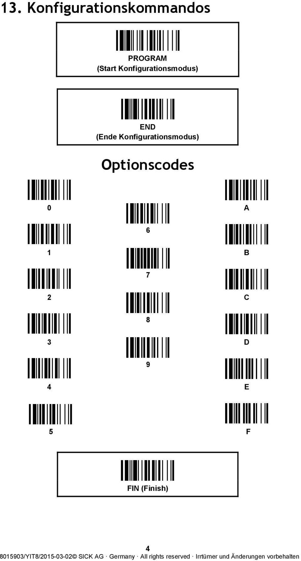 Optionscodes A 6 B 7 C 8 D 9 E 5 F (Finish)