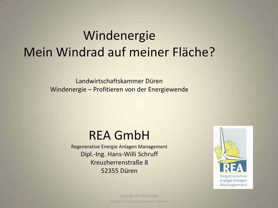 GmbH Regenerative Energie Anlagen Management Dipl.