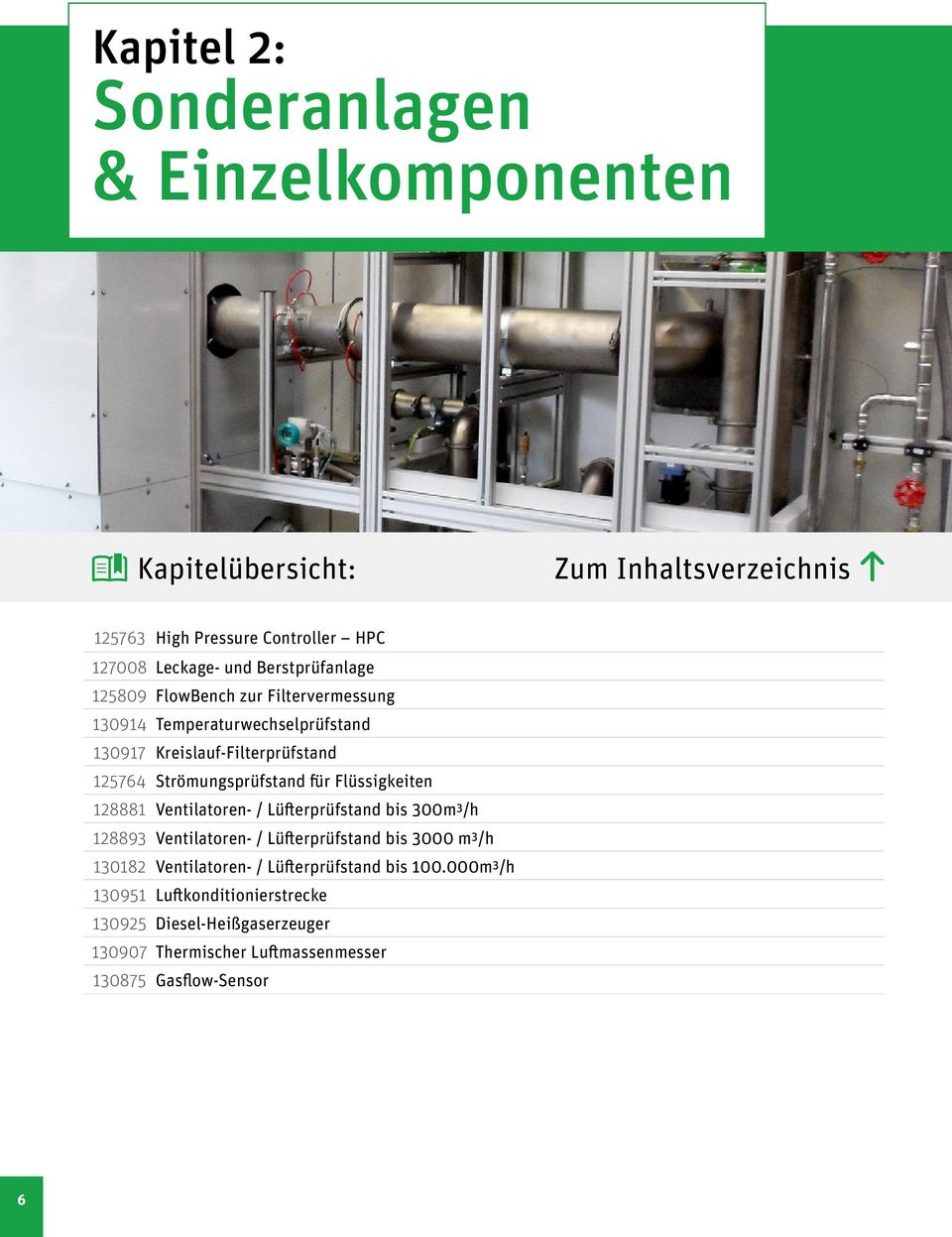 für Flüssigkeiten 128881 Ventilatoren- / Lüfterprüfstand bis 300m³/h 128893 Ventilatoren- / Lüfterprüfstand bis 3000 m³/h 130182 Ventilatoren- /