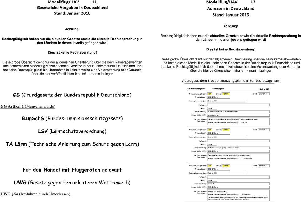 (Bundes-Immisionsschutzgesetz) LSV (Lärmschutzverordnung) TA Lärm (Technische Anleitung zum Schutz gegen