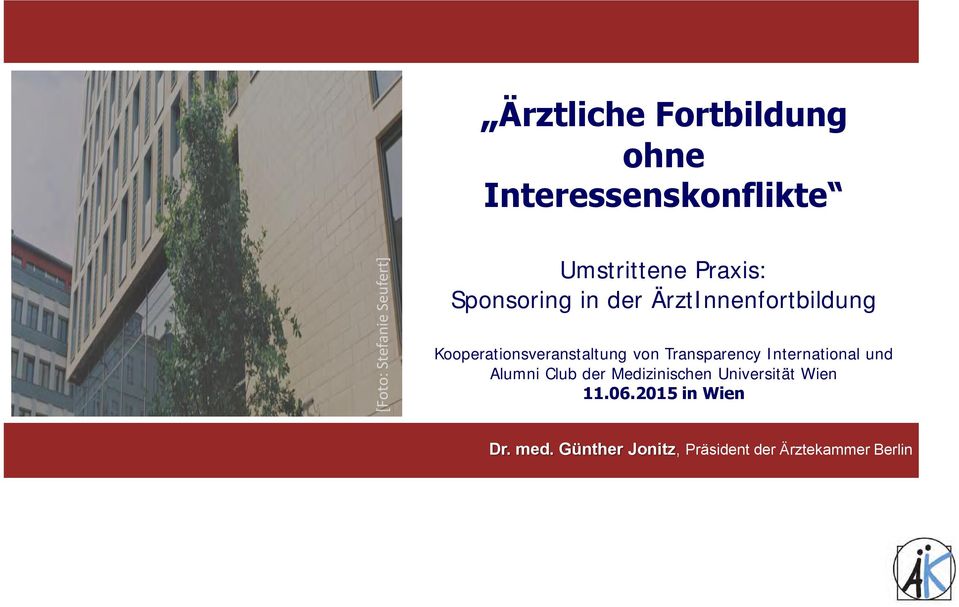und Alumni Club der Medizinischen Universität Wien 11.06.2015 in Wien Dr. med.