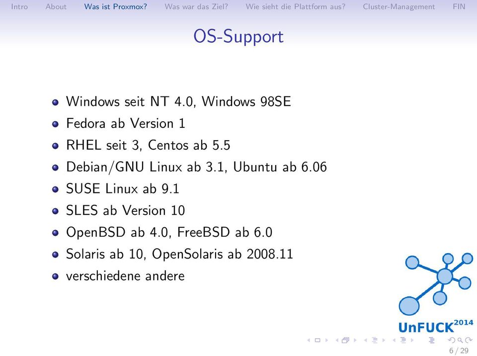5 Debian/GNU Linux ab 3.1, Ubuntu ab 6.06 SUSE Linux ab 9.