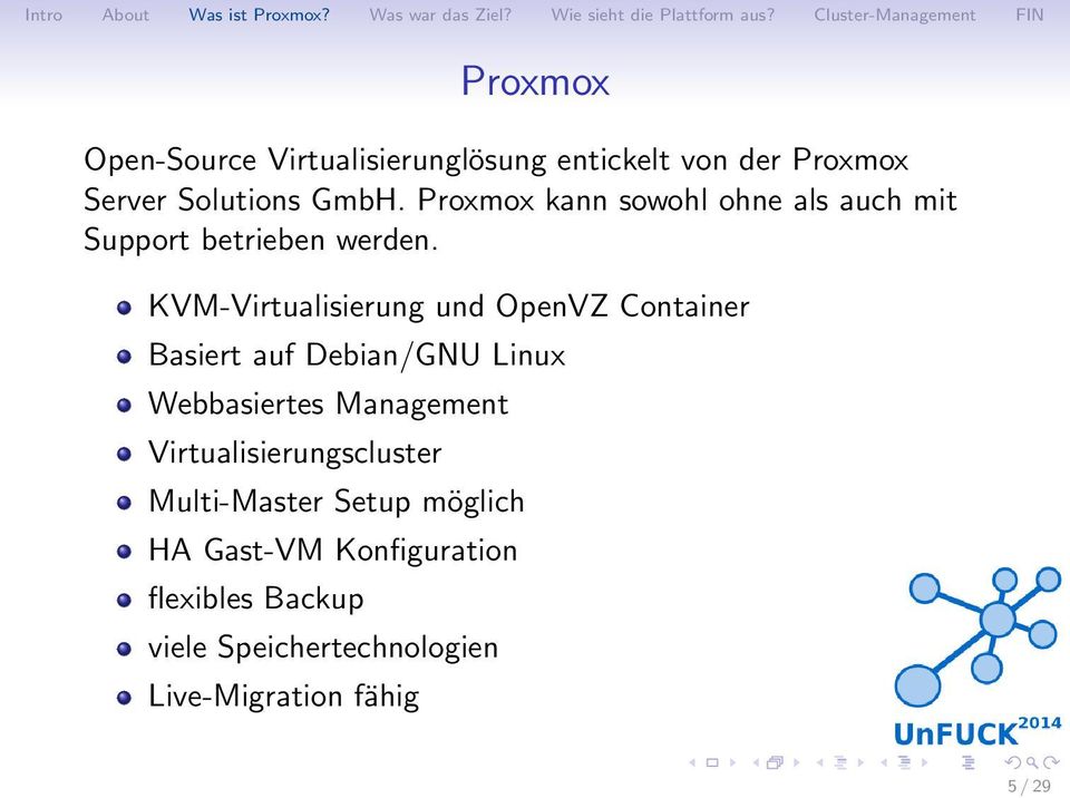 KVM-Virtualisierung und OpenVZ Container Basiert auf Debian/GNU Linux Webbasiertes Management