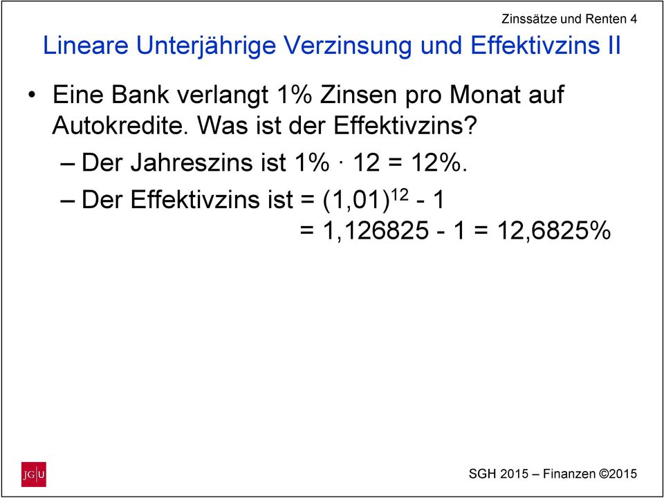 Autokredite. Was ist der Effektivzins?