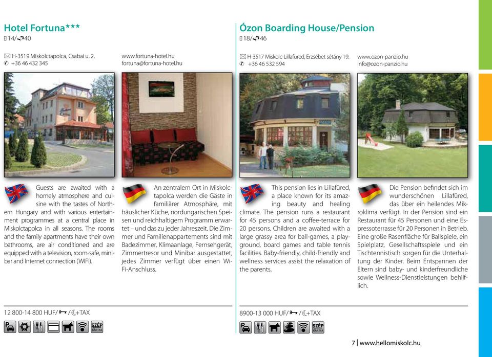 Miskolc Accommodation Brochure Unterkunftskatalog 1 Pdf Kostenfreier Download