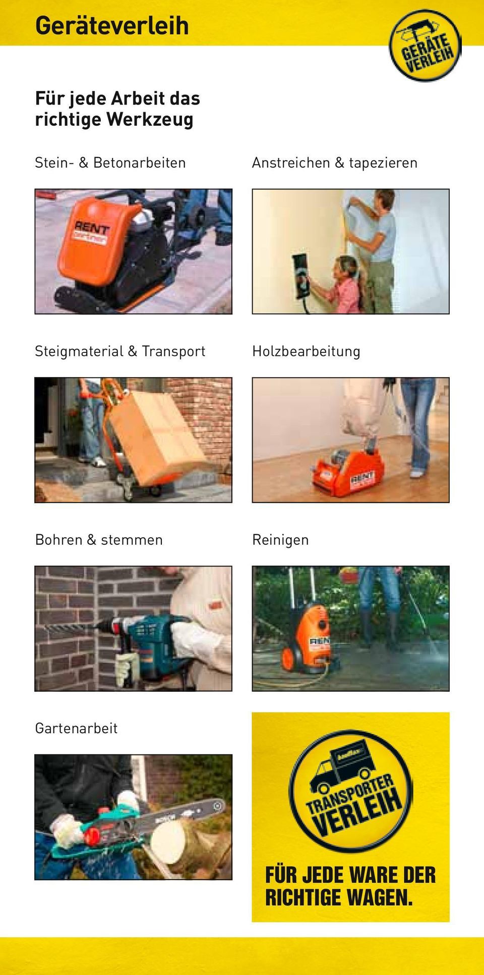 Steigmaterial & Transport Holzbearbeitung Bohren