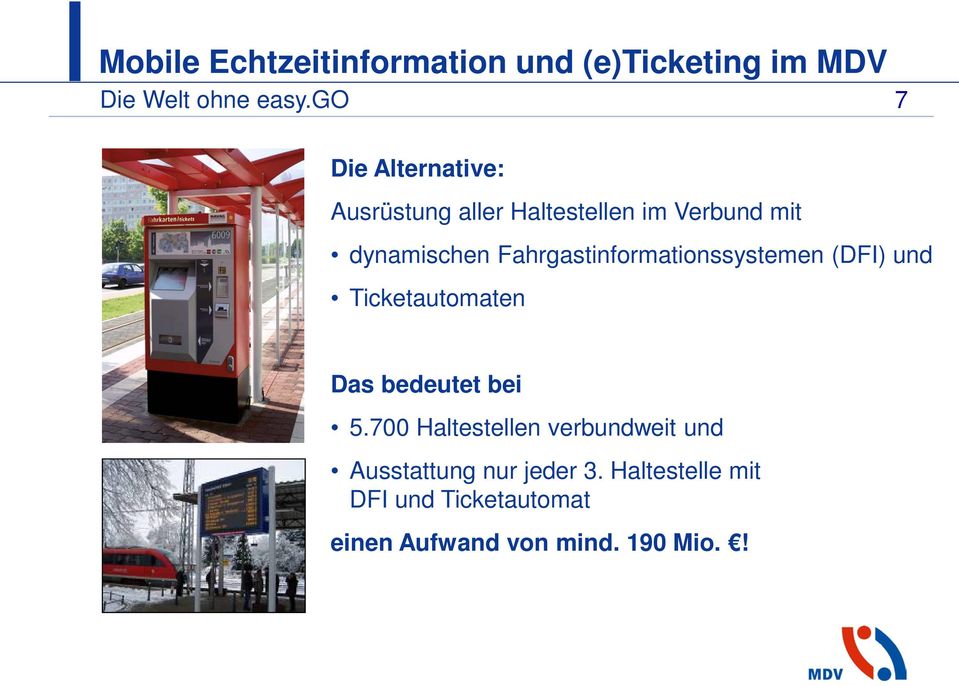 dynamischen Fahrgastinformationssystemen (DFI) und Ticketautomaten Das
