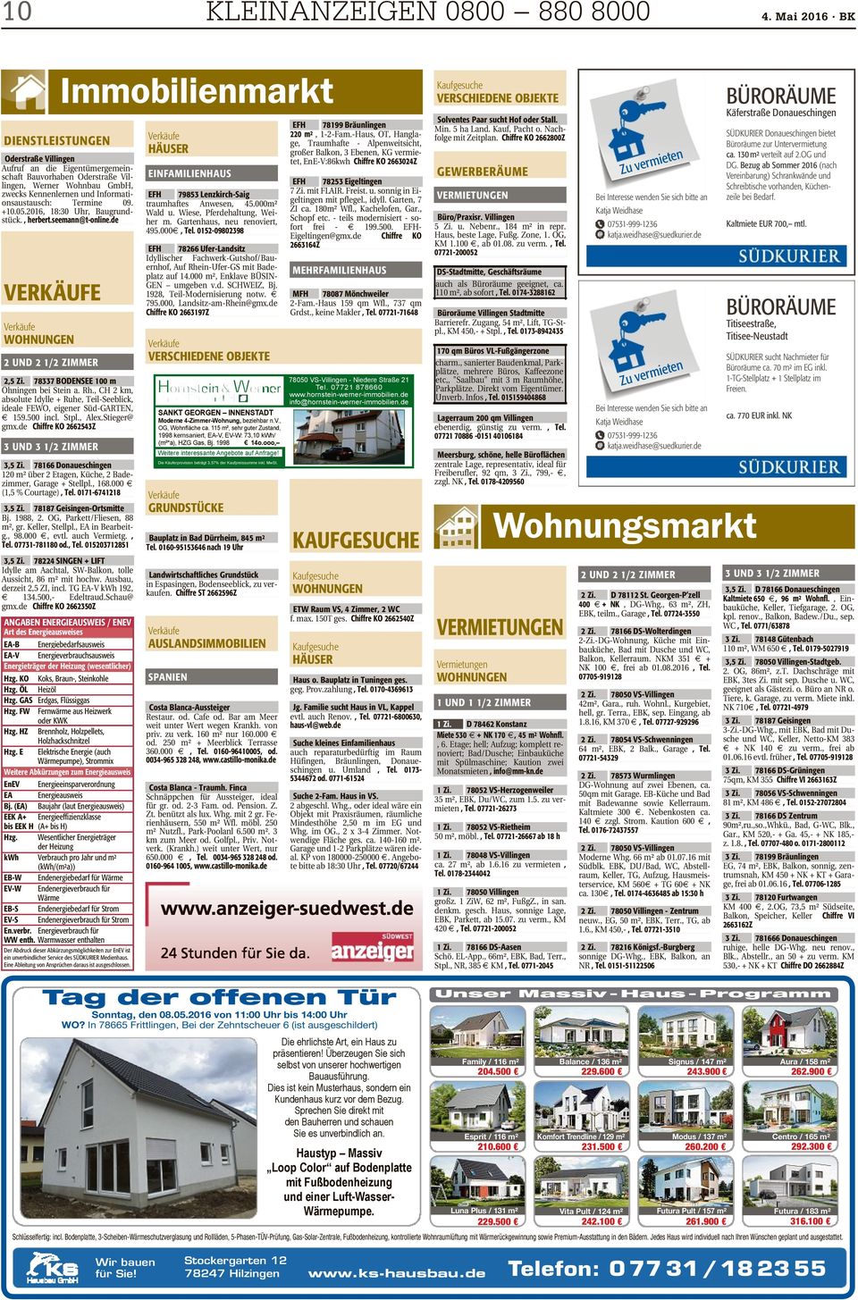 BK Immobilienmarkt DIENSTLEISTUNGEN Oderstraße Villingen Aufruf an die Eigentümergemeinschaft Bauvorhaben Oderstraße Villingen, Werner Wohnbau GmbH, zwecks Kennenlernen und Informationsaustausch: