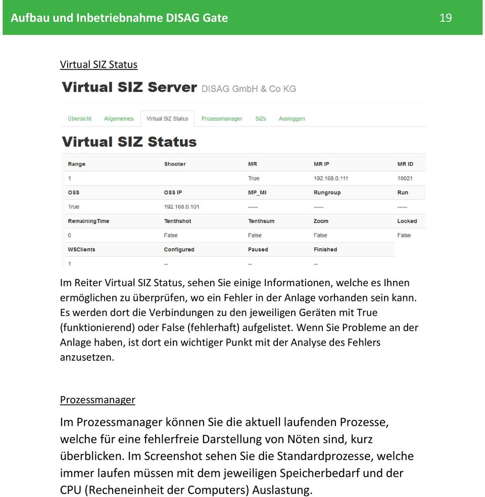 Wenn Sie Probleme an der Anlage haben, ist dort ein wichtiger Punkt mit der Analyse des Fehlers anzusetzen.