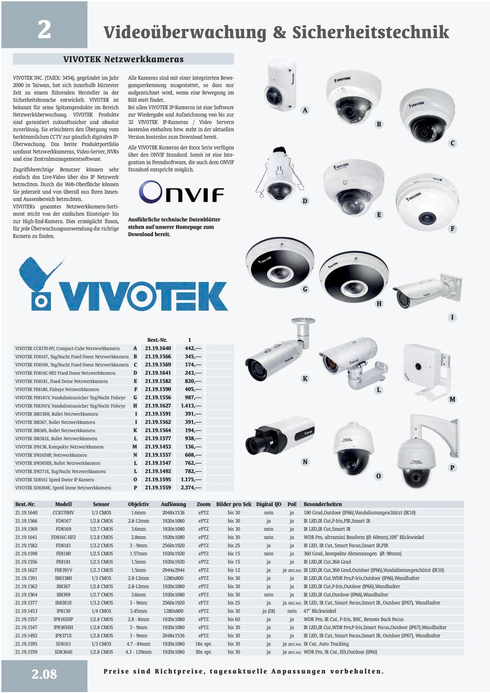 VIVOTEK ist bekannt für seine Spitzenprodukte im ereich Netzwerküberwachung. VIVOTEK Produkte sind garantiert zukunftssicher und absolut zuverlässig.