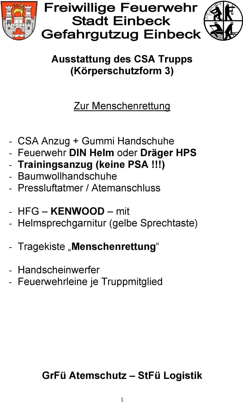 !!) - Baumwollhandschuhe - Pressluftatmer / Atemanschluss - HFG KENWOOD mit - Helmsprechgarnitur