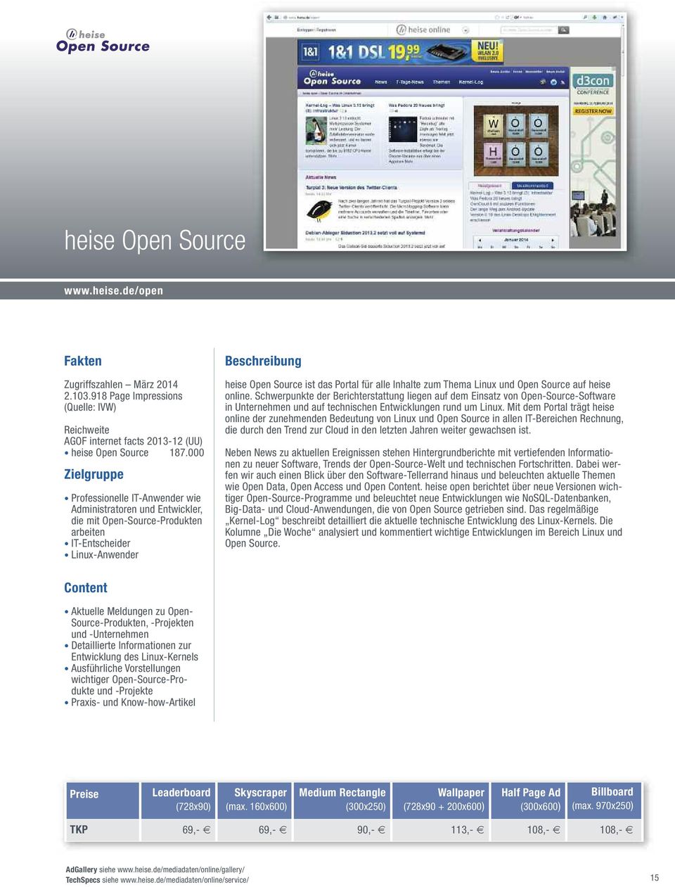 Linux und Open Source auf heise online. Schwerpunkte der Berichterstattung liegen auf dem Einsatz von Open-Source-Software in Unternehmen und auf technischen Entwicklungen rund um Linux.